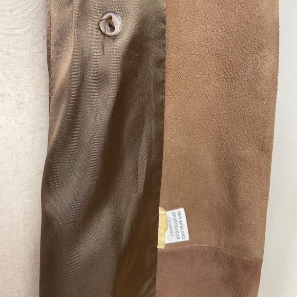 Vintage Suede Coat Fur Collar New England Sportswear Co. Size Unknown - Picture 6 of 14